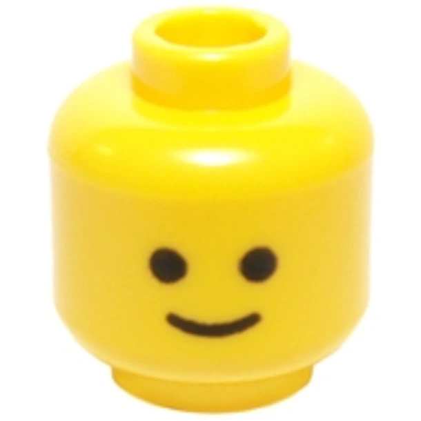 Minifigura, cabeza con patrón de sonrisa estándar/ amarilla