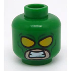 Cabeza de minifigura de secuaz de Hydra de LEGO con traje verde 1