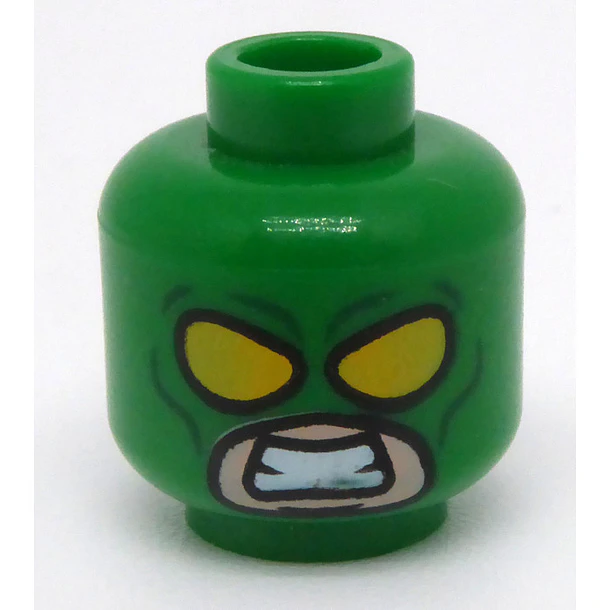 Cabeza de minifigura de secuaz de Hydra de LEGO con traje verde 1