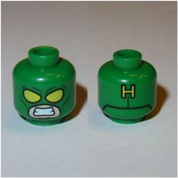 Cabeza de minifigura de secuaz de Hydra de LEGO con traje verde 2