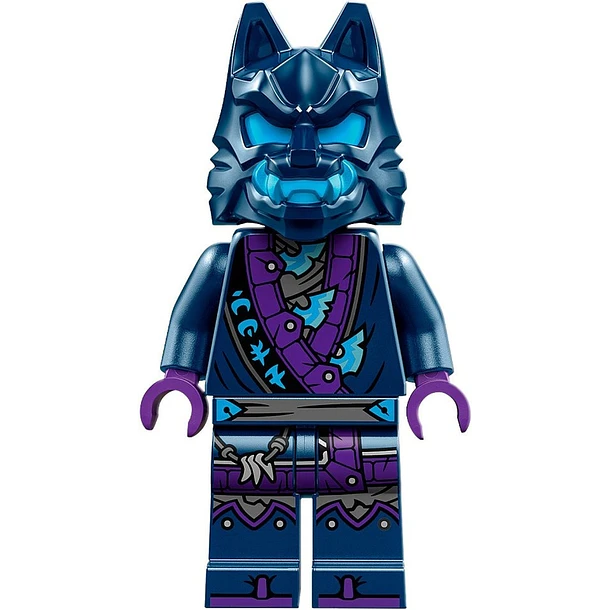 Guerrero Máscara de Lobo - Máscara azul oscuro y azul celeste oscuro