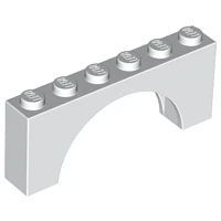 Arco de 1 x 6 x 2 - Tapa gruesa con base reforzada blanco