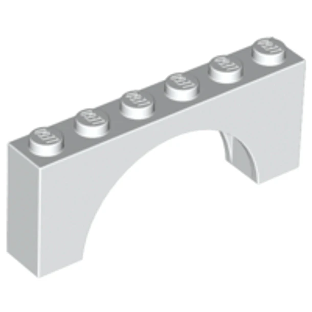 Arco de 1 x 6 x 2 - Tapa gruesa con base reforzada blanco