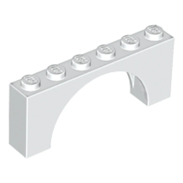 Arco 1 x 6 x 2 - Parte superior delgada sin base reforzada