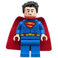Superman - Traje azul, capa esponjosa, cabello despeinado