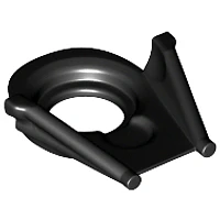 Collarín para minifigura, casco de Darth Vader de Star Wars, mandíbula inferior