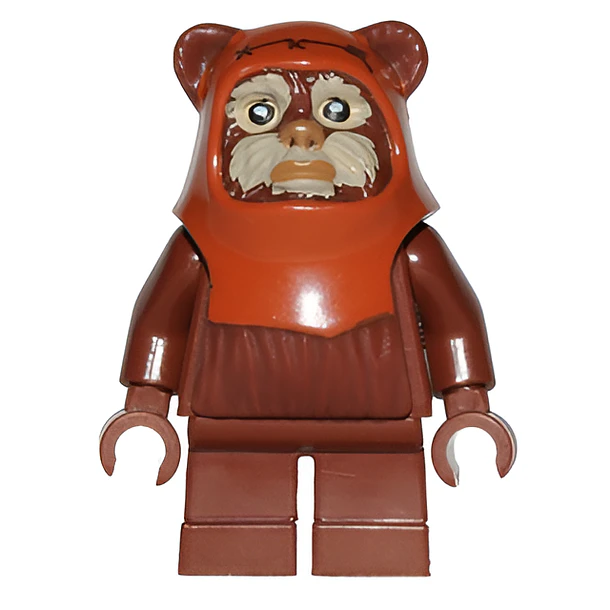 Wicket (Ewok) - Capucha naranja oscuro estampada, cara color canela