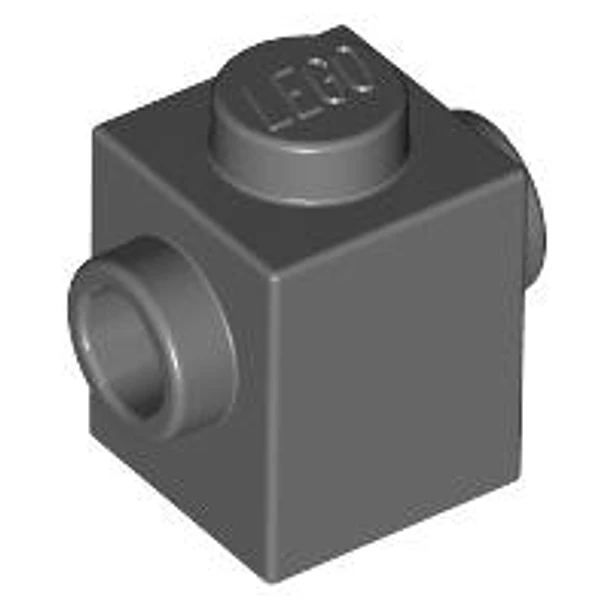 Ladrillo, modificado 1 x 1 con montantes en 2 lados, opuesto