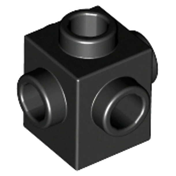 Ladrillo modificado de 1 x 1 con montantes en 4 lados.