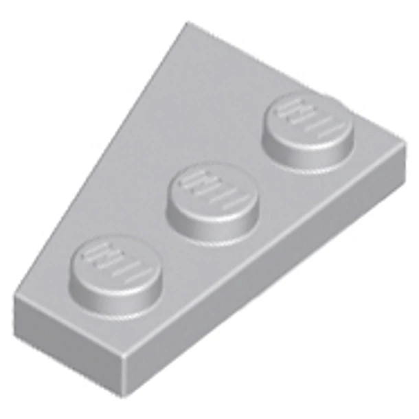 Cuña, placa 3 x 2 derecha Gris claro