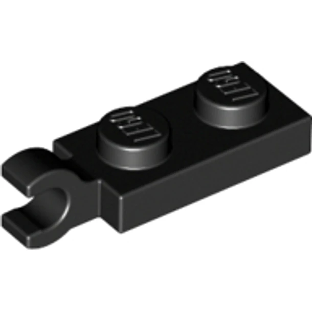 Placa modificada de 1 x 2 con clip en el extremo (agarre horizontal)