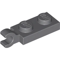 Placa modificada de 1 x 2 con clip en el extremo (agarre horizontal)