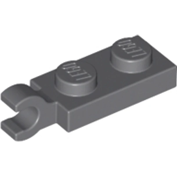 Placa modificada de 1 x 2 con clip en el extremo (agarre horizontal)