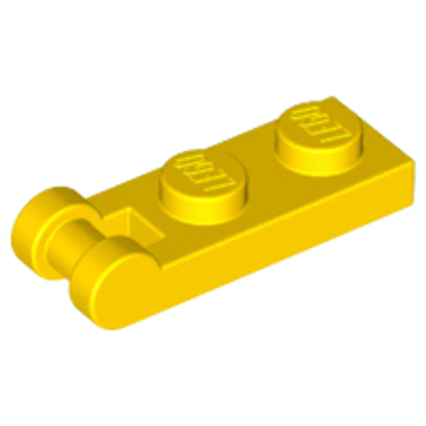 Placa modificada de 1 x 2 con asa de barra en el extremo.