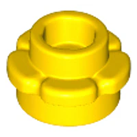 Flor Redonda 1 x 1 con Borde (5 Pétalos)  amarillo