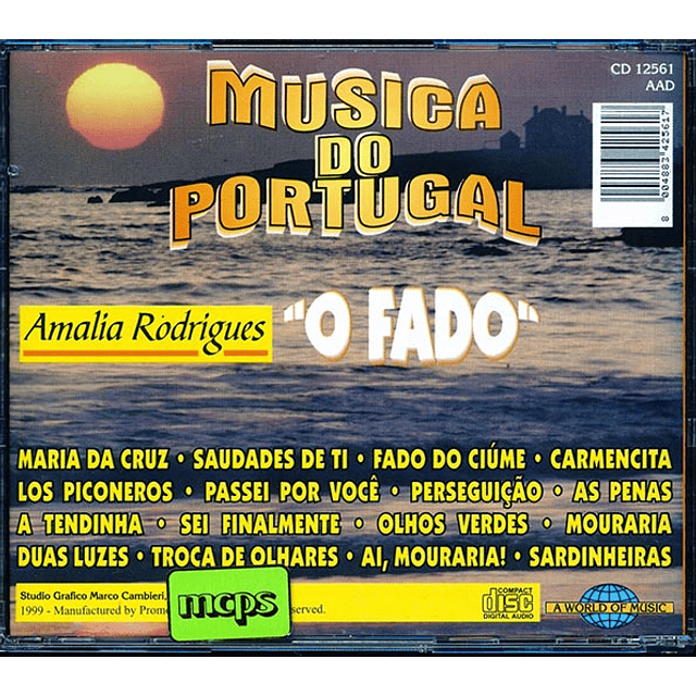 Amalia Rodrigues - O Fado: Musica Do Portugal - CD