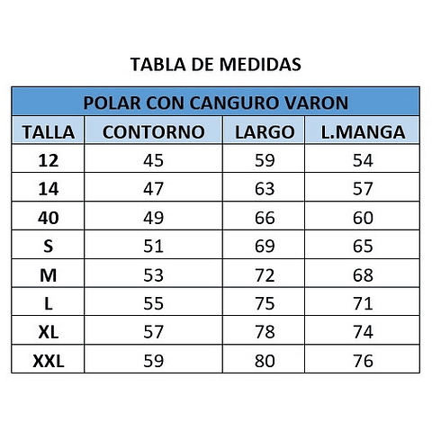 POLAR CANGURO UNISEX C.C.  HUALQUI