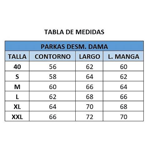 PARKA DESMONTABLE DAMA C. FRATERNIDAD