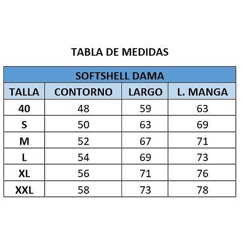 SOFTSHELL DE DAMA CC. SAN PEDRO