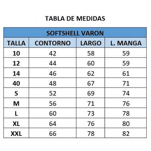 SOFTSHELL DE VARON C. FRATERNIDAD