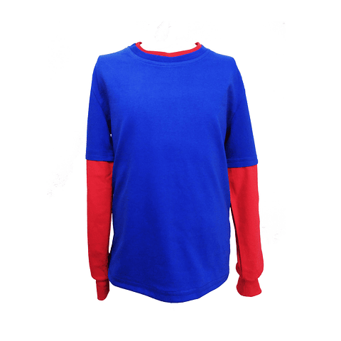 POLERA BICOLOR MANGA LARGA 