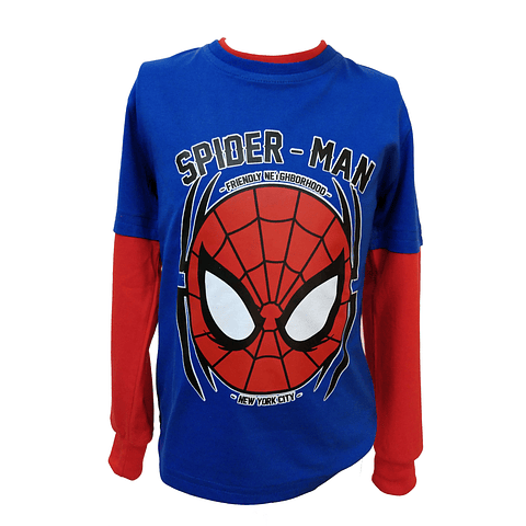 Polera bicolor animada niño