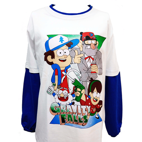 Polera bicolor animada niño