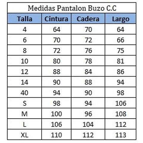 PANTALON BUZO DEPORTIVO