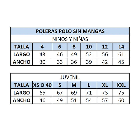 Polera polo tricolor sin mangas deportiva