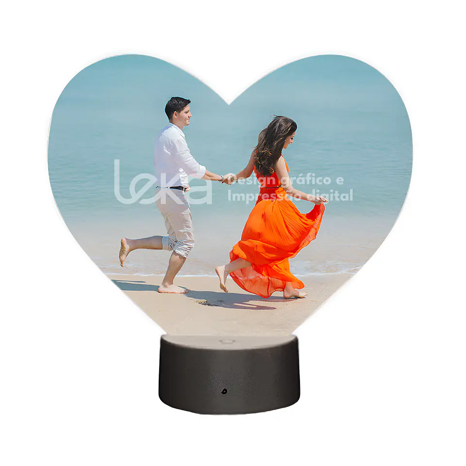 Corazón Luminoso - Lámpara Grande Personalizada 1