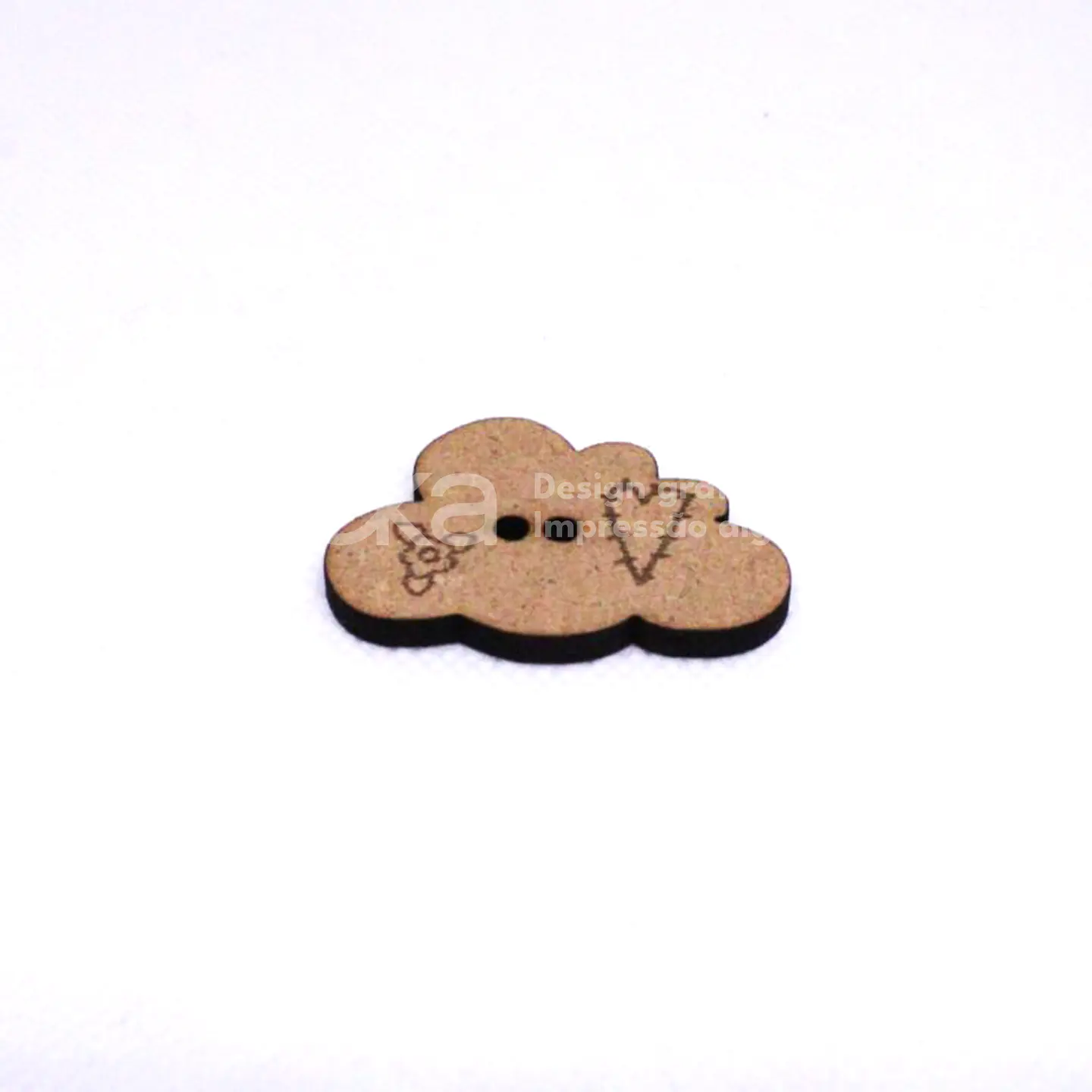 Juego de 10 botones de MDF de 3 mm  4