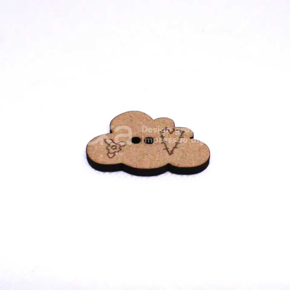 Juego de 10 botones de MDF de 3 mm  4