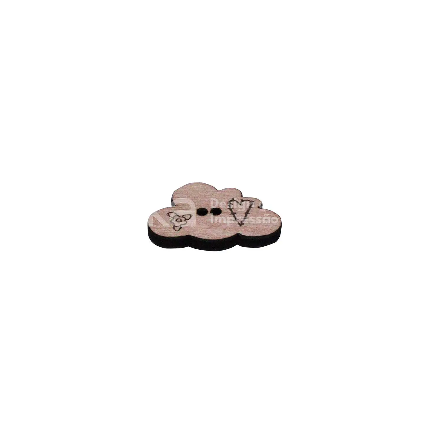 Juego de 10 botones de madera contrachapada de 5 mm 4