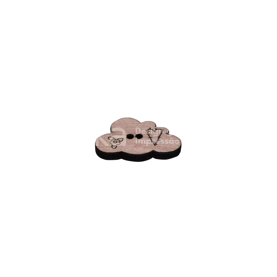 Juego de 10 botones de madera contrachapada de 5 mm 4