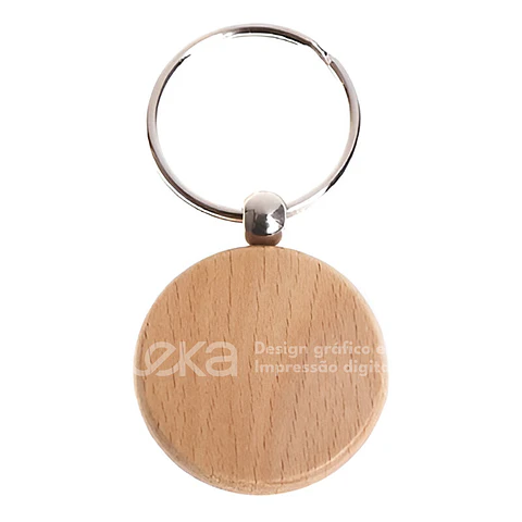 Llavero de madera redondo personalizado