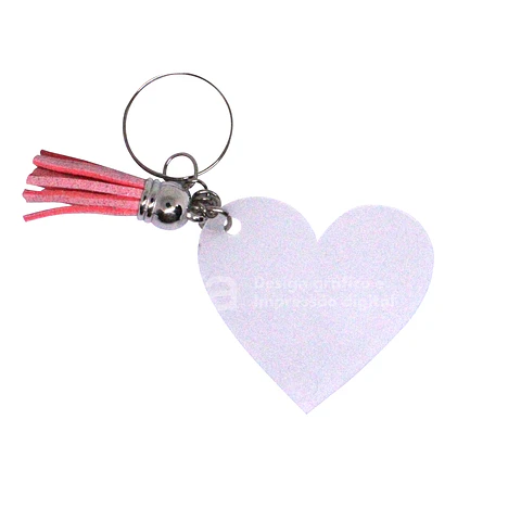 Llavero de corazón personalizado con borla