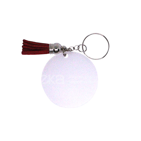 Llavero circular personalizado con borla