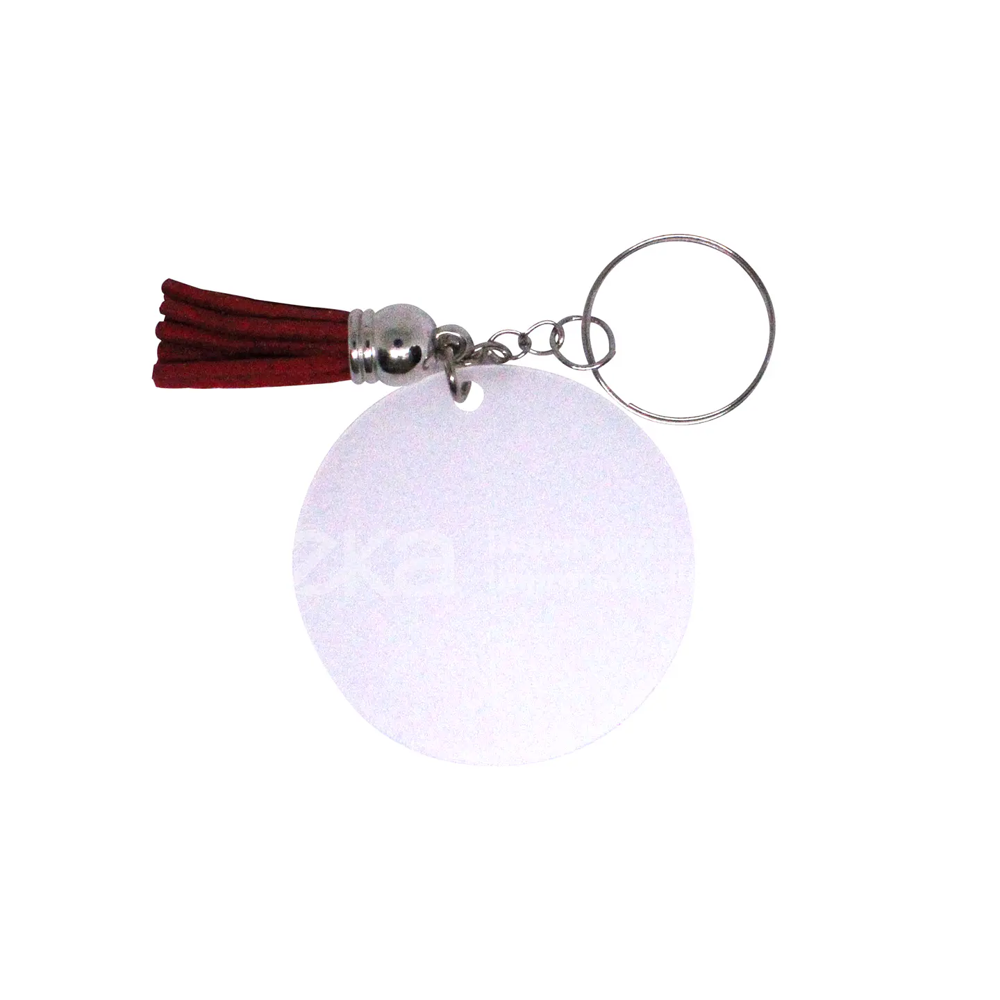 Llavero circular personalizado con borla 2