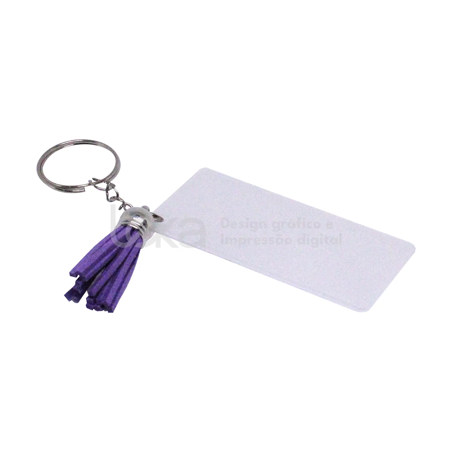 Porta-Chaves Retangular Personalizado com Borla 3