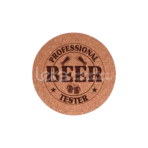 Base de copos Cortiça Personalizado - Pacote de 4