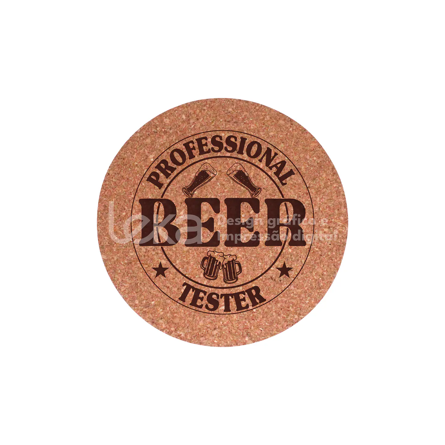 Base de copos Cortiça Personalizado - Pacote de 4 1