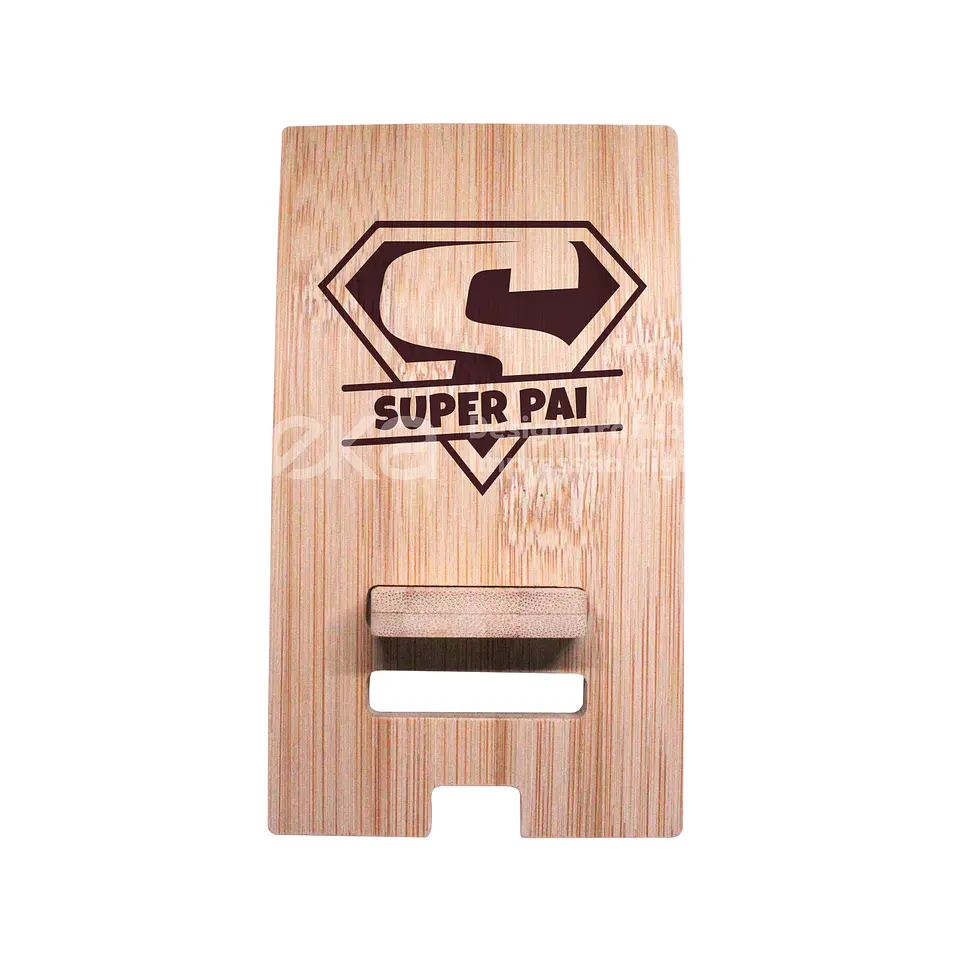 Soporte para teléfono de bambú personalizable 1