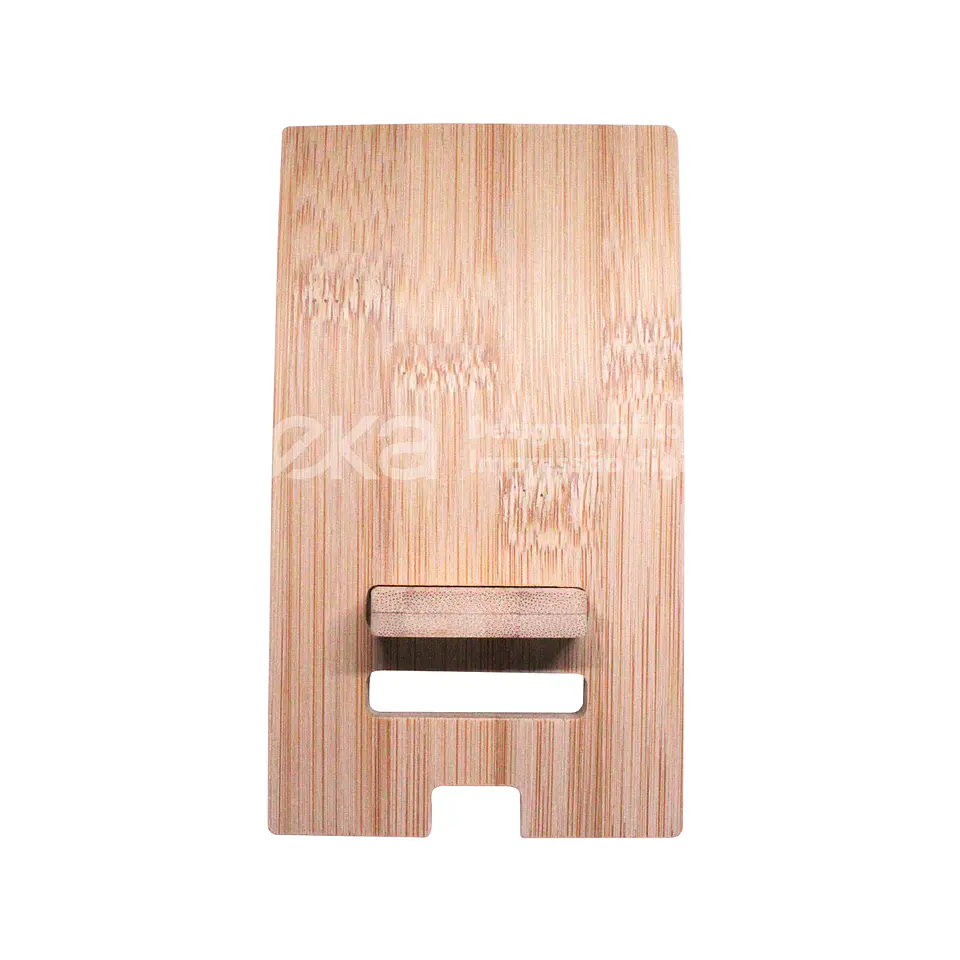 Soporte para teléfono de bambú personalizable 2