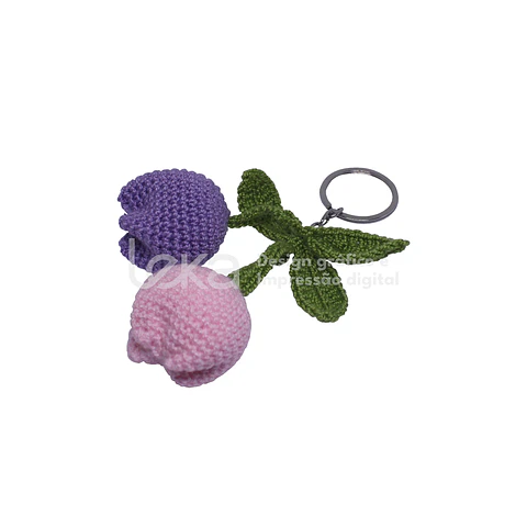 Llavero Tulipán Amigurumi Grande