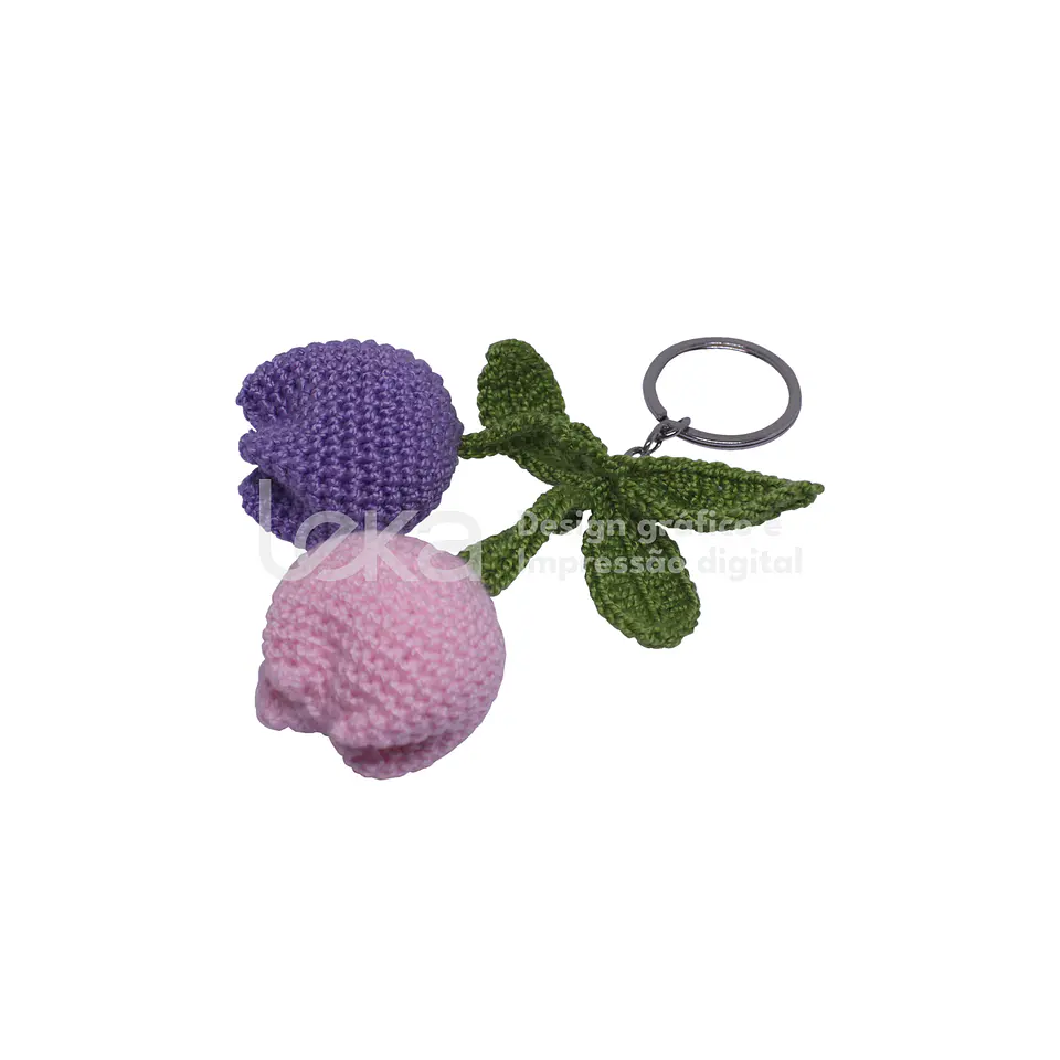 Llavero Tulipán Amigurumi Grande 1