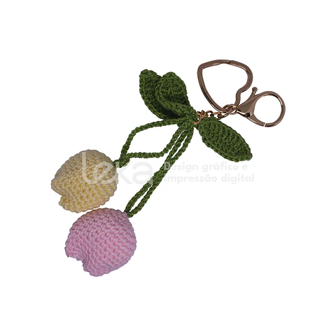 Llavero Tulipán Amigurumi Pequeño