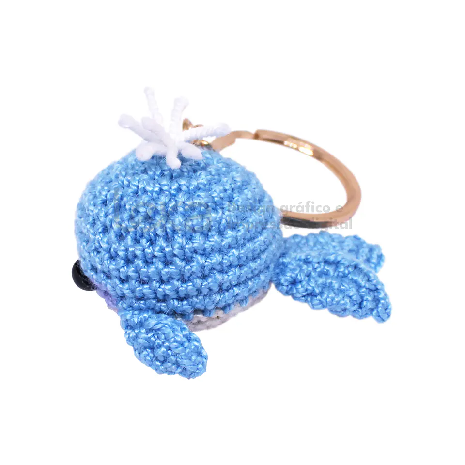 Llavero amigurumi de ballena bebé 6