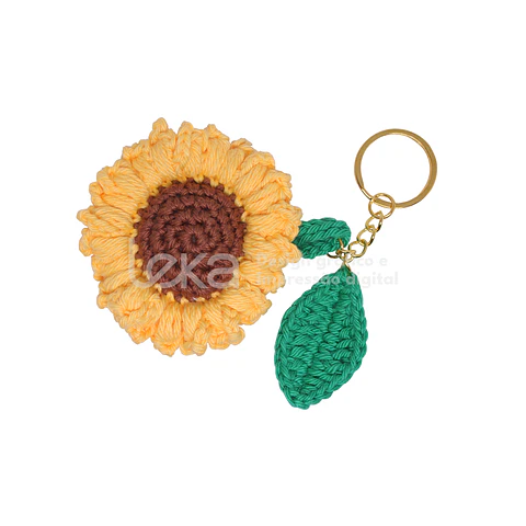 Llavero grande de girasol