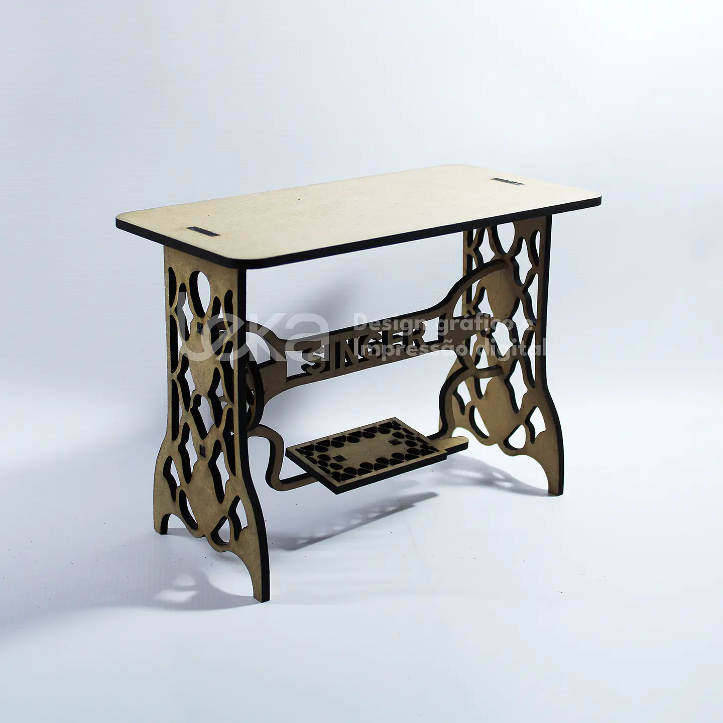 Mini máquina de coser decorativa en MDF de 5 mm – Para artesanías 1