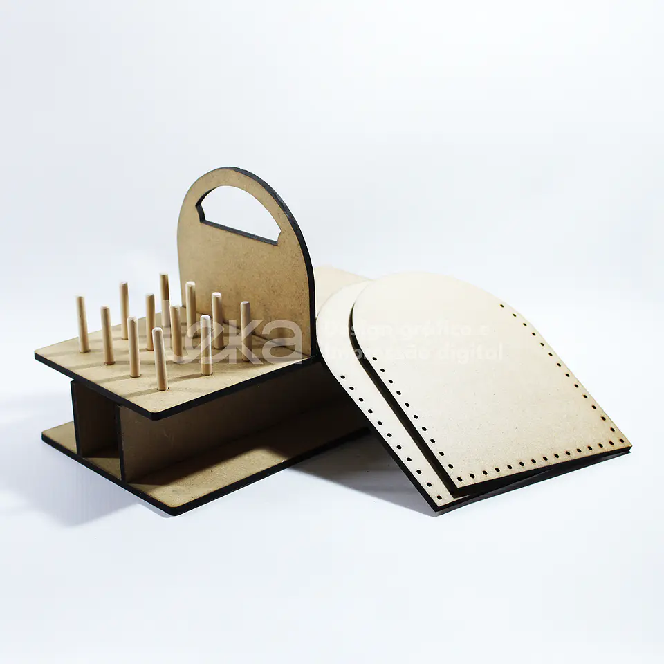 Kit para un cofre de costura grande en MDF de 5 mm – Estructura para forrar con tela 2